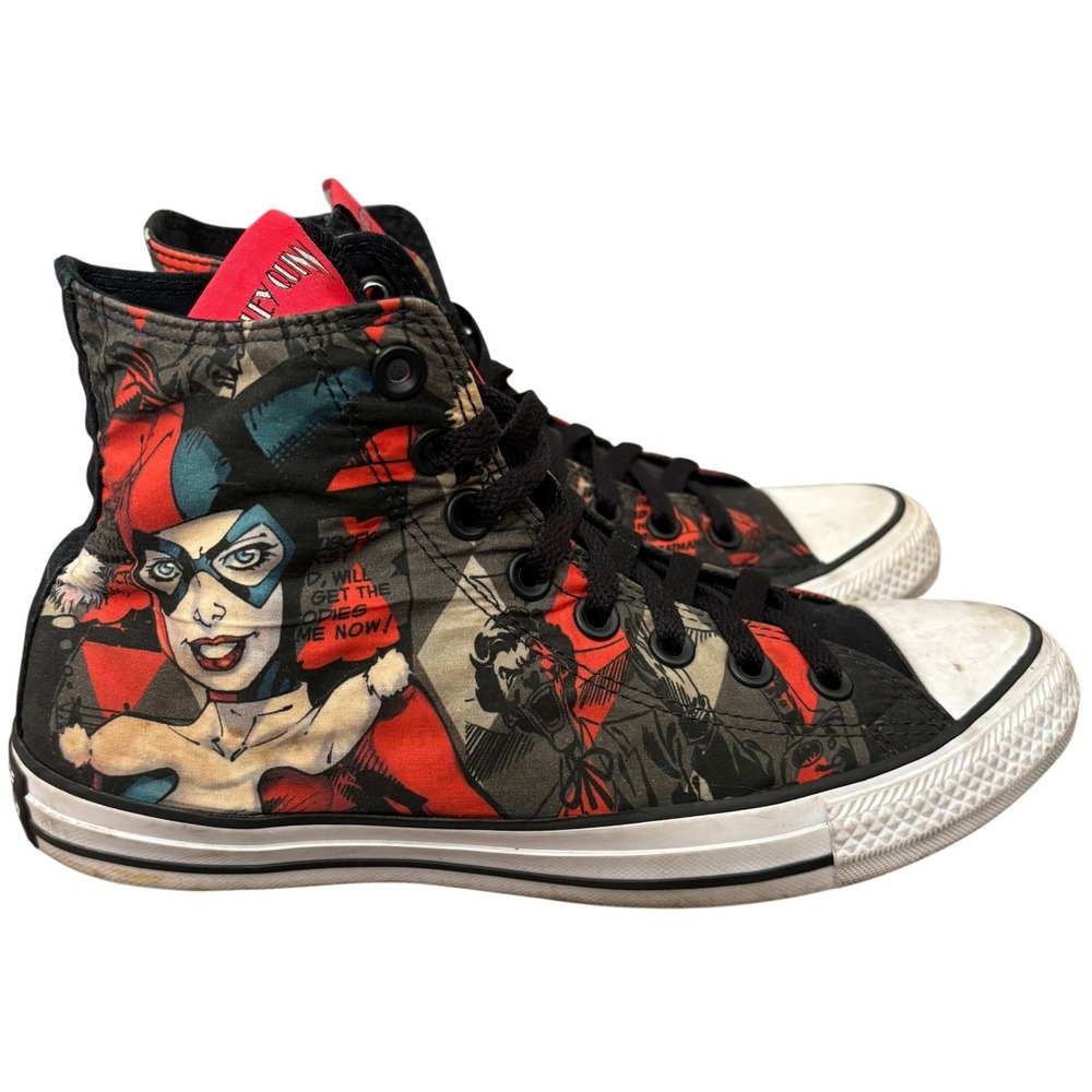 Converse X DC Comics Harley Quinn Hi Top Sneakers Women's Sz 9 Men's Sz 7